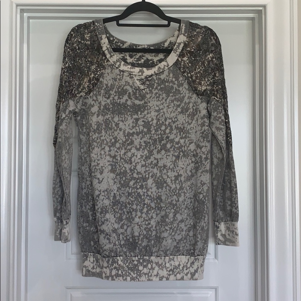 Long Sleeve Distressed Shirt